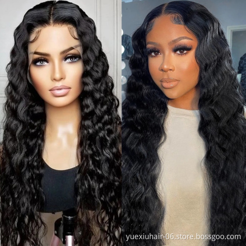 Real Brazilian 100% Human 150% Swiss HD Transparent Lace 5x5 13x4 Lace Glueless Virgin body Hair Wigs for Black Women